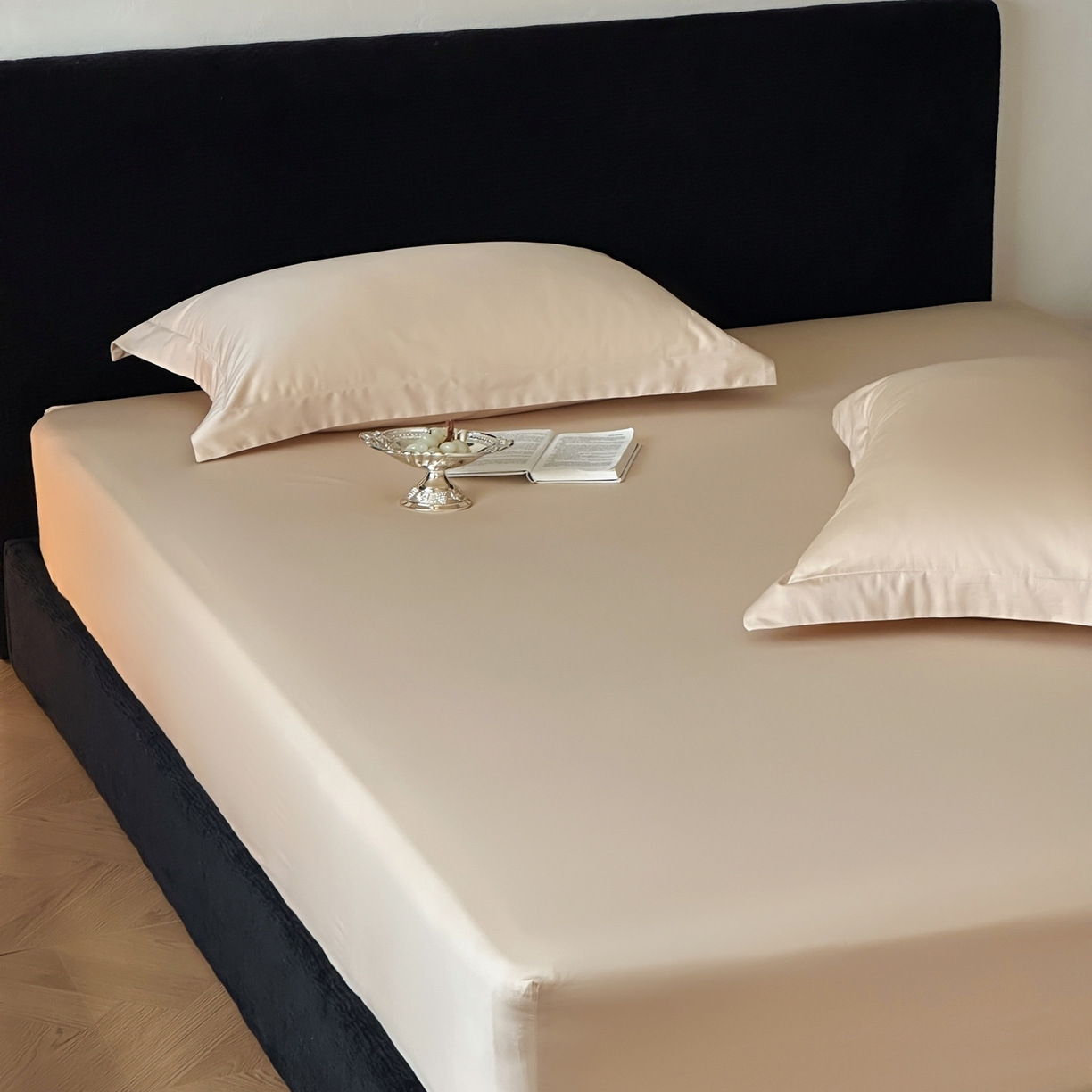 91家纺网 家纺一手货源 找家纺 三味舒屋 2025新款50s全棉纯棉纯色单床笠床笠单件-长期主义 长期主义-星光金