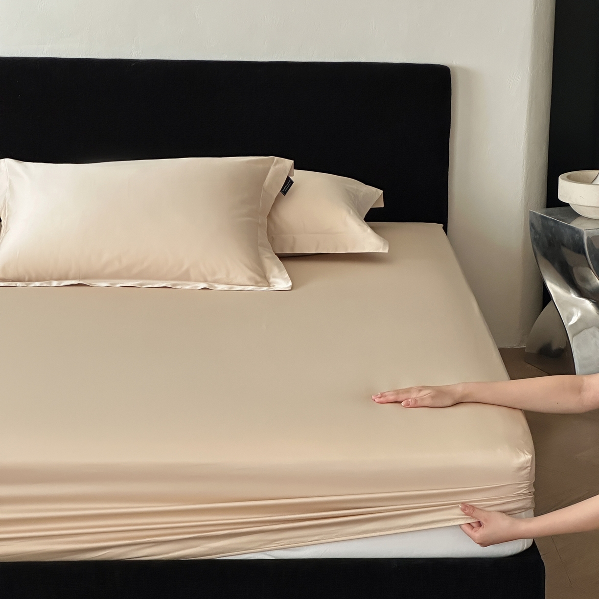 91家纺网 家纺一手货源 找家纺 三味舒屋 2025新款50s全棉纯棉纯色单床笠床笠单件-长期主义 长期主义-星光金