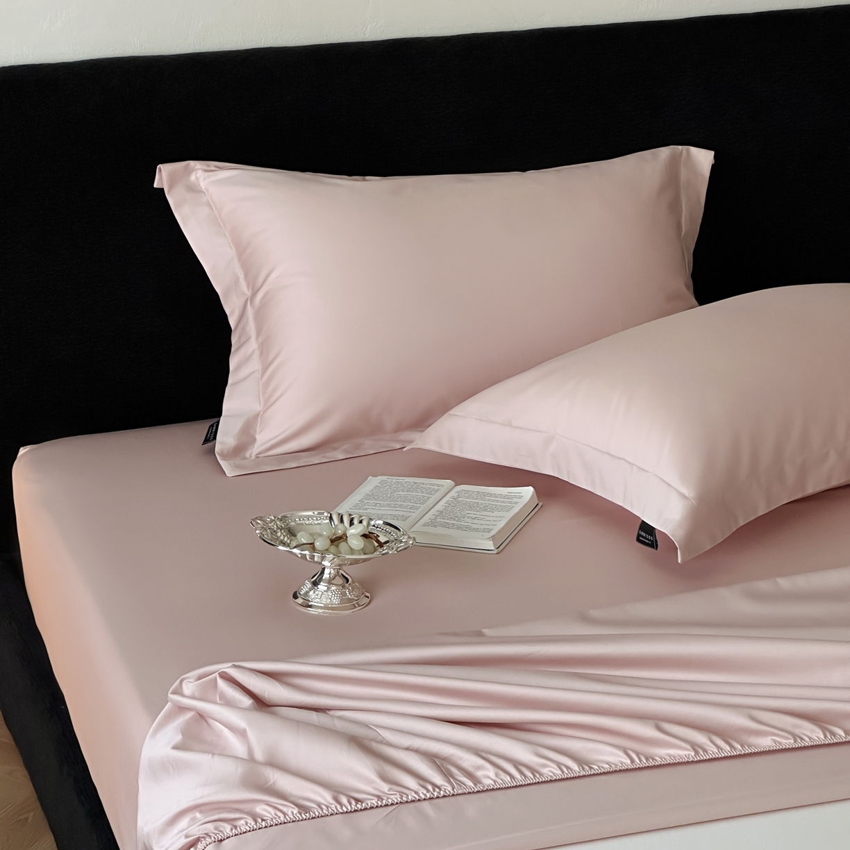 91家纺网 家纺一手货源 找家纺 三味舒屋 2025新款50s全棉纯棉纯色单床笠床笠单件-长期主义 长期主义-白桃乌龙