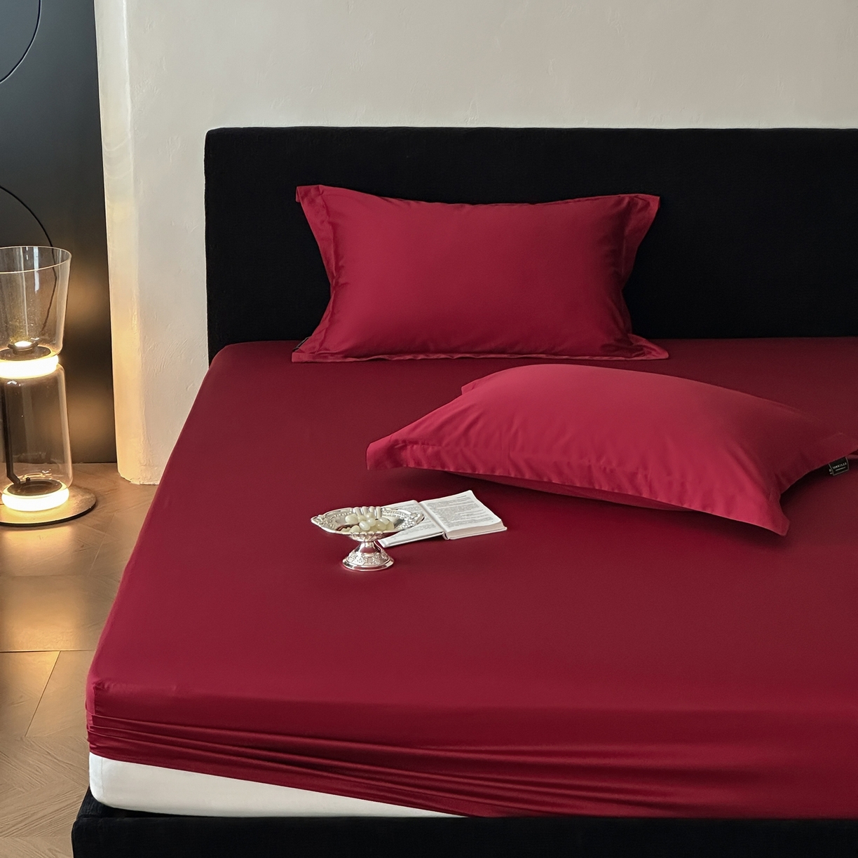 91家纺网 家纺一手货源 找家纺 三味舒屋 2025新款50s全棉纯棉纯色单床笠床笠单件-长期主义 长期主义-朗姆酒红