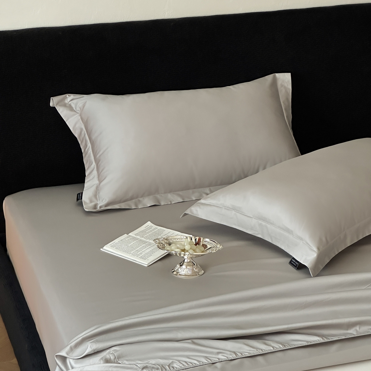 91家纺网 家纺一手货源 找家纺 三味舒屋 2025新款50s全棉纯棉纯色单床笠床笠单件-长期主义 长期主义-新银灰