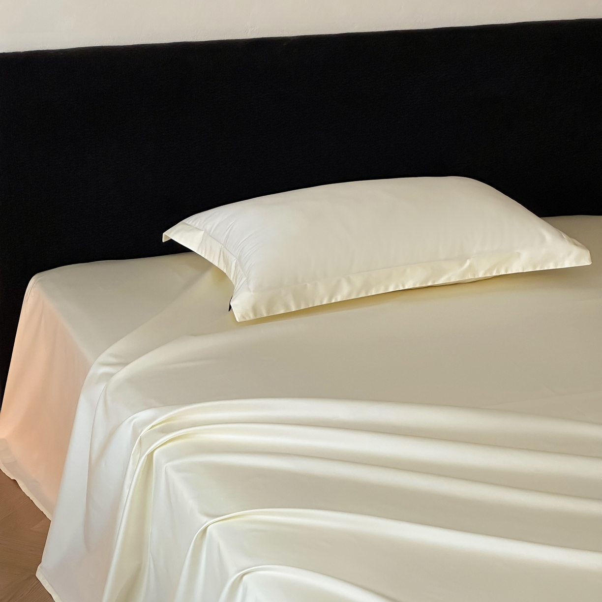 91家纺网 家纺一手货源 找家纺 三味舒屋 2025新款50s全棉纯棉纯色单床单床单单件-长期主义 长期主义-香草色