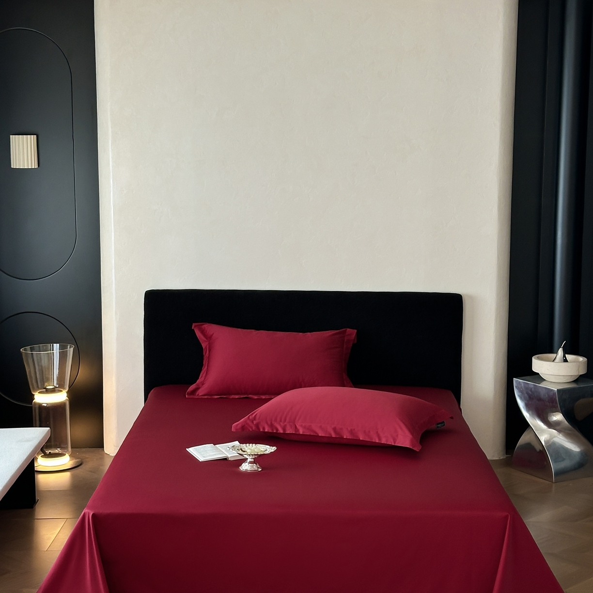 91家纺网 家纺一手货源 找家纺 三味舒屋 2025新款50s全棉纯棉纯色单床单床单单件-长期主义 长期主义-朗姆酒红