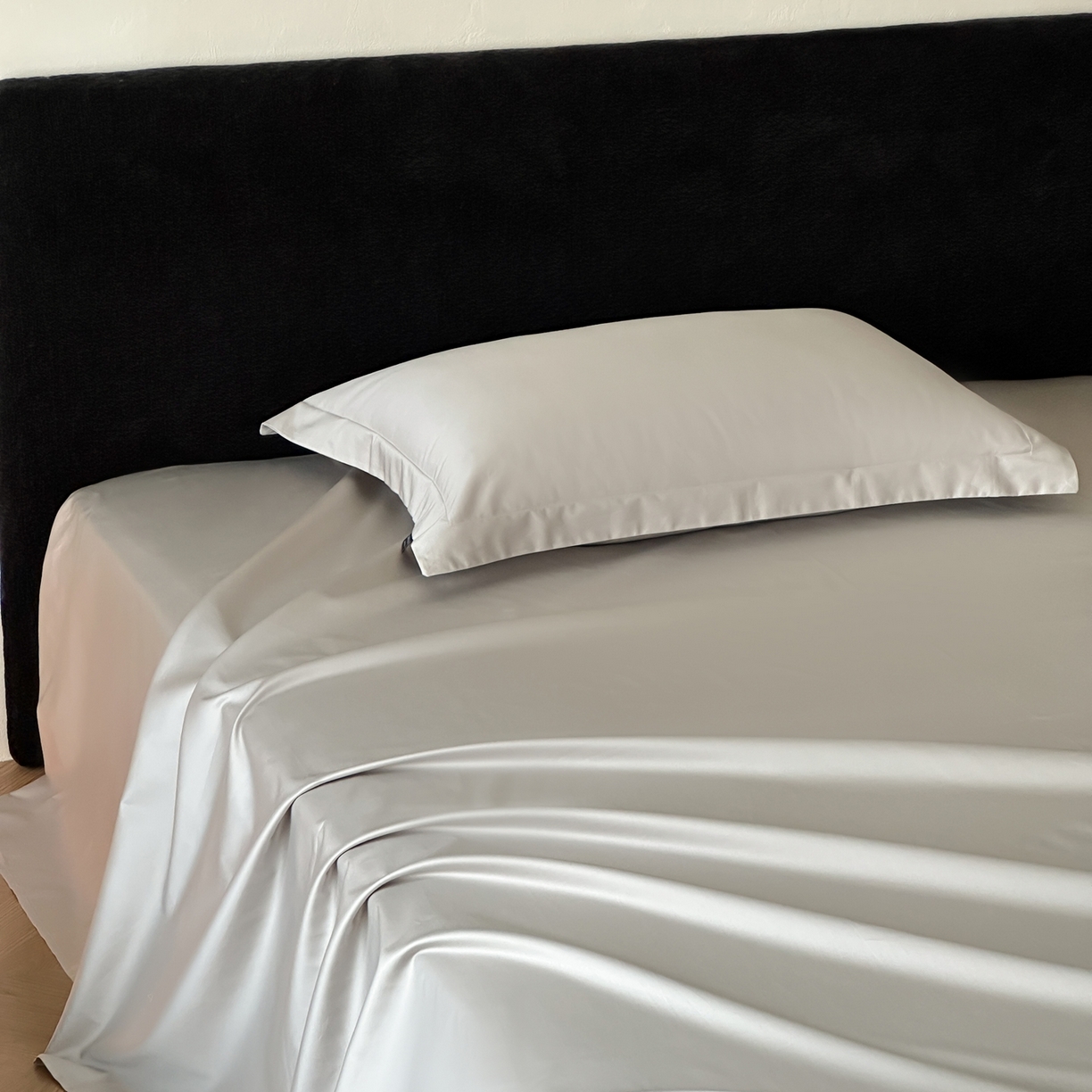 91家纺网 家纺一手货源 找家纺 三味舒屋 2025新款50s全棉纯棉纯色单床单床单单件-长期主义 长期主义-新银灰