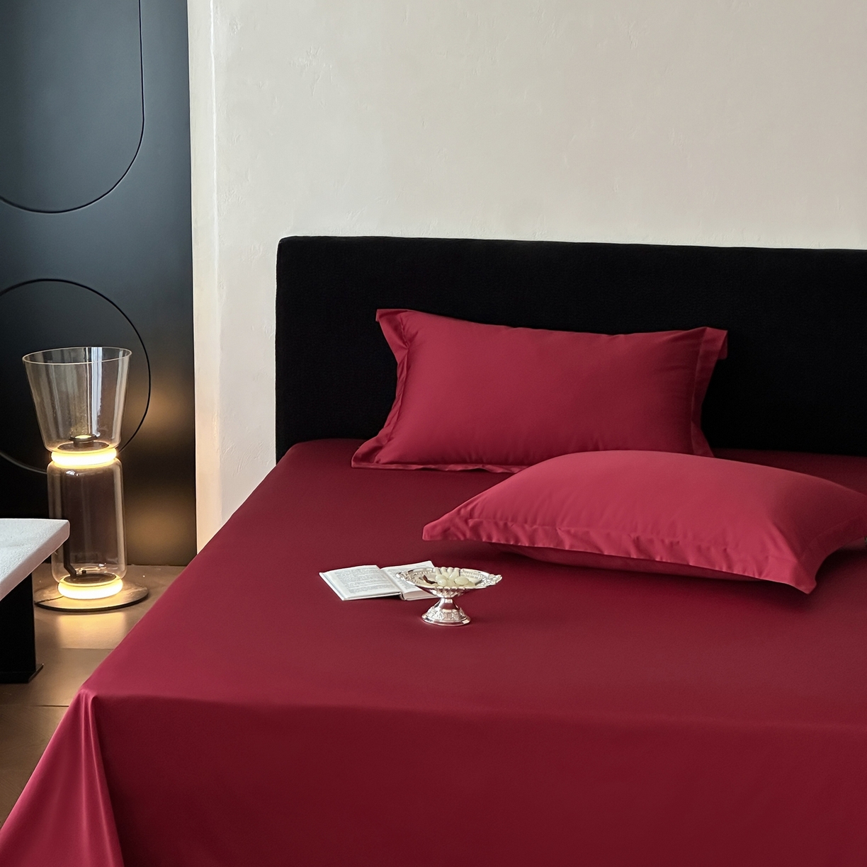 91家纺网 家纺一手货源 找家纺 三味舒屋 2025新款50s全棉纯棉纯色单床单床单单件-长期主义 长期主义-朗姆酒红