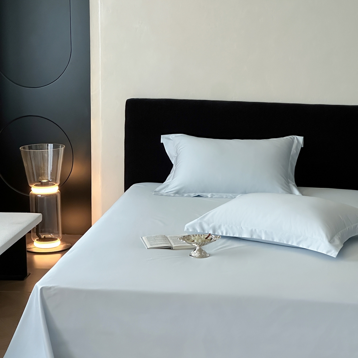 91家纺网 家纺一手货源 找家纺 三味舒屋 2025新款50s全棉纯棉纯色单床单床单单件-长期主义 长期主义-净月蓝