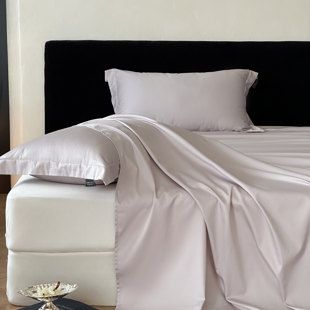 91家纺网 家纺一手货源 找家纺 三味舒屋 2025新款50s全棉纯棉纯色单床单床单单件-长期主义 长期主义-微微紫