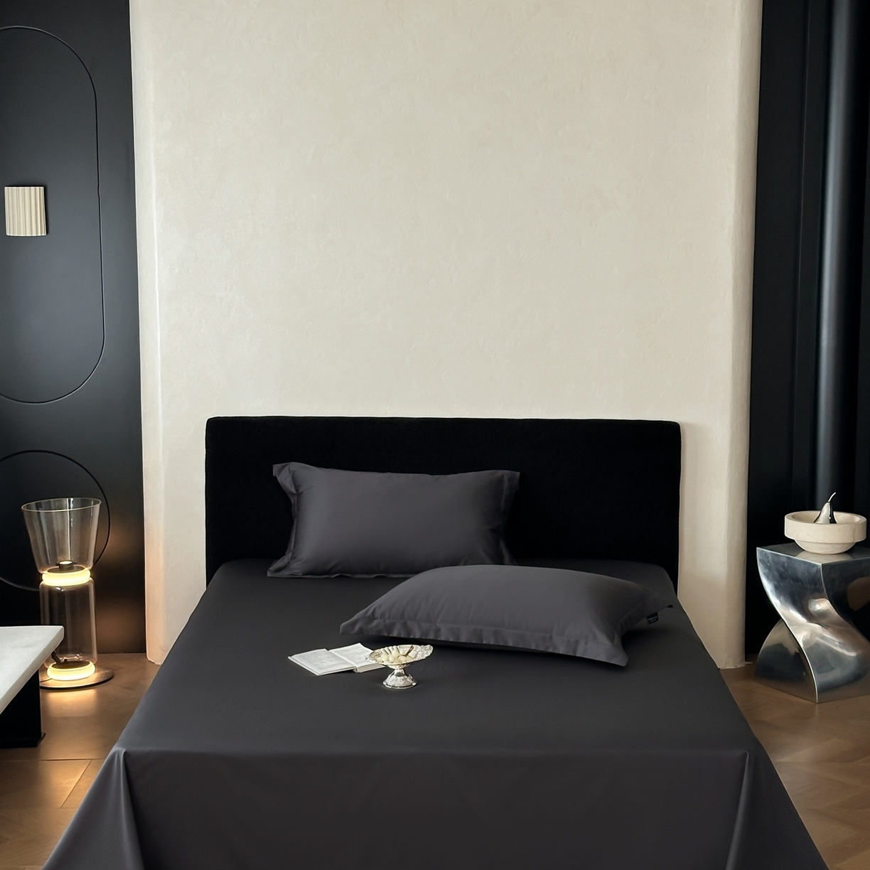 91家纺网 家纺一手货源 找家纺 三味舒屋 2025新款50s全棉纯棉纯色单床单床单单件-长期主义 长期主义-摩卡黑灰