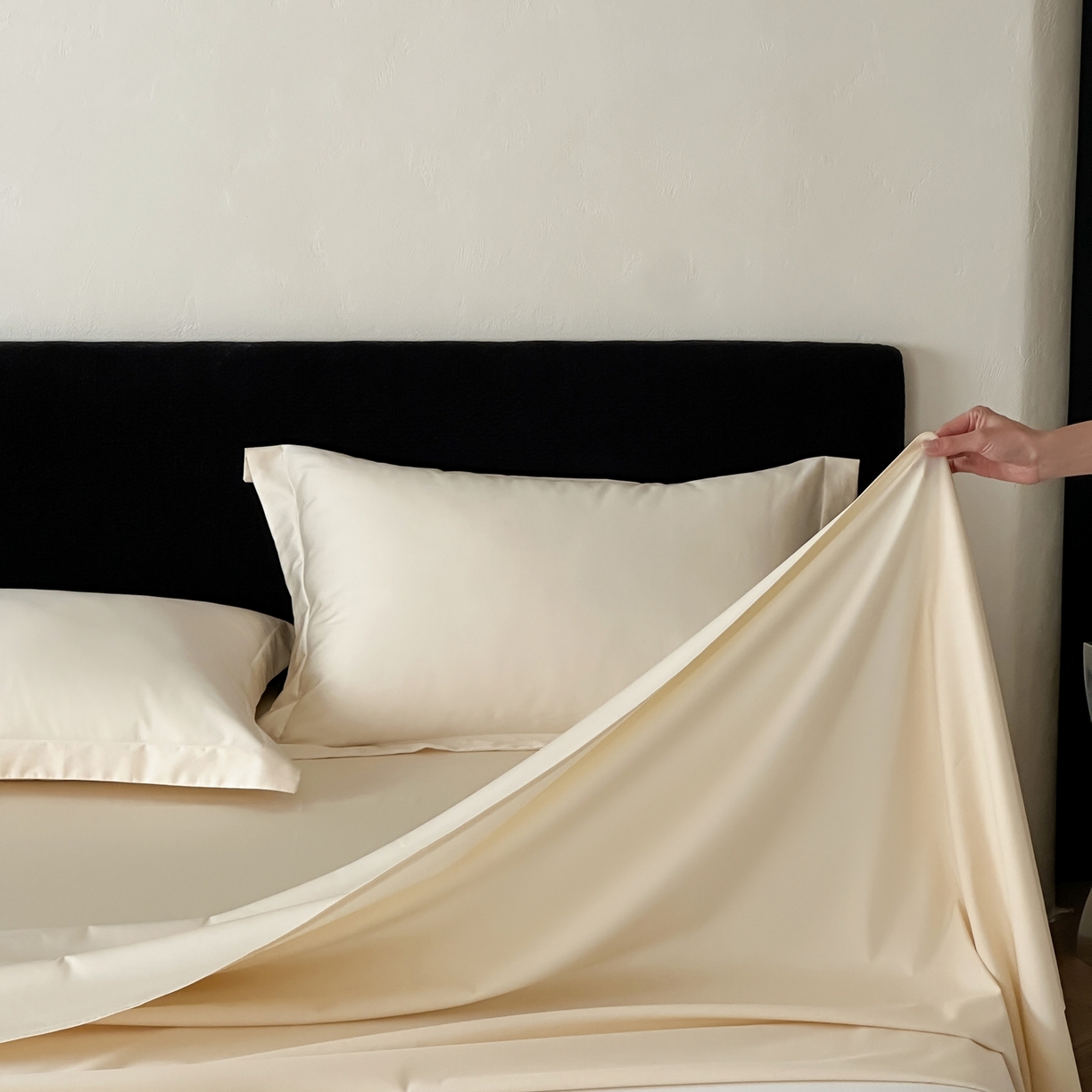 91家纺网 家纺一手货源 找家纺 三味舒屋 2025新款50s全棉纯棉纯色单床单床单单件-长期主义 长期主义-安琪白