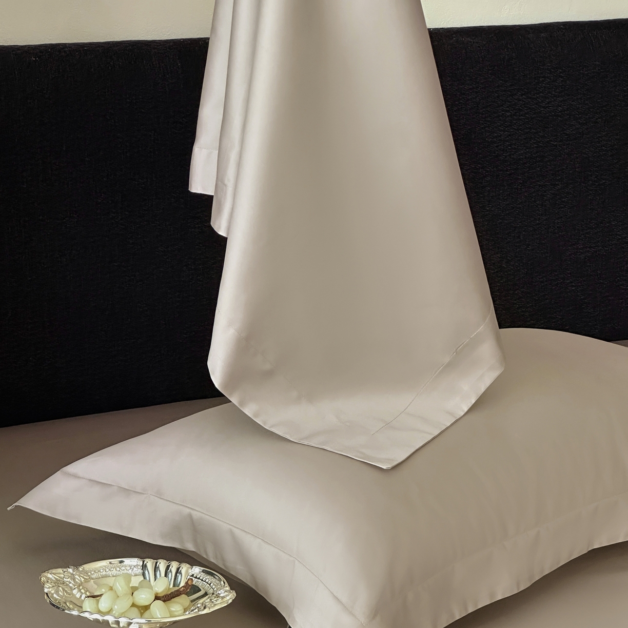 91家纺网 家纺一手货源 找家纺 三味舒屋 2025新款50s全棉纯棉纯色单枕套枕套单件-长期主义 长期主义-茶棕色