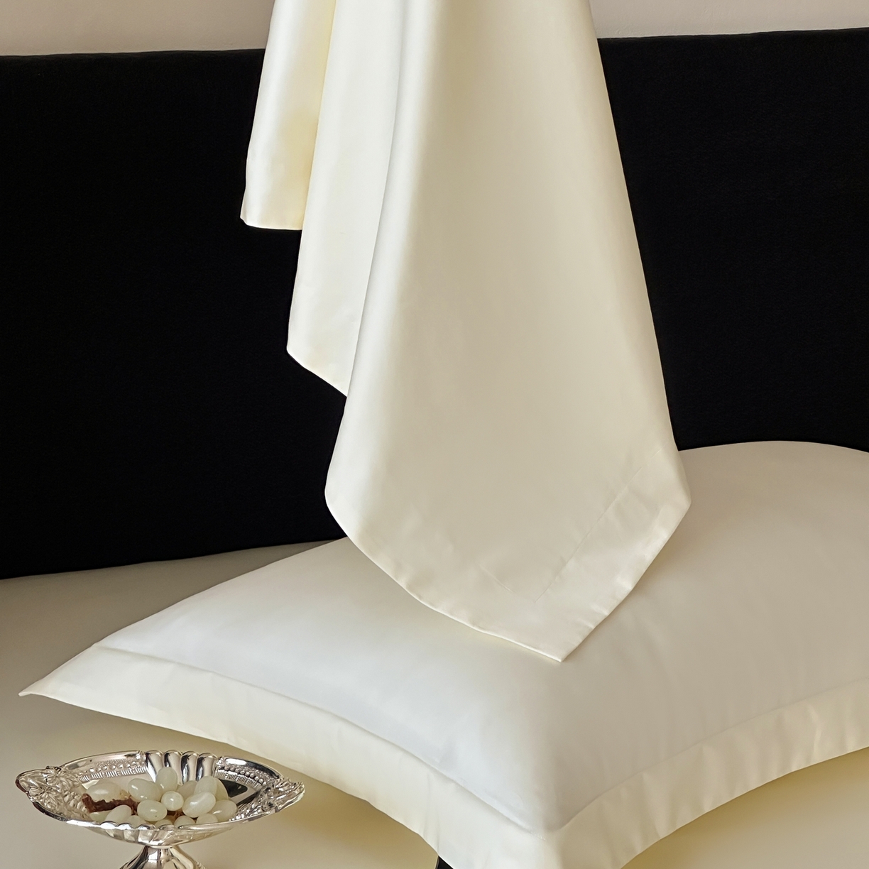 91家纺网 家纺一手货源 找家纺 三味舒屋 2025新款50s全棉纯棉纯色单枕套枕套单件-长期主义 长期主义-香草色