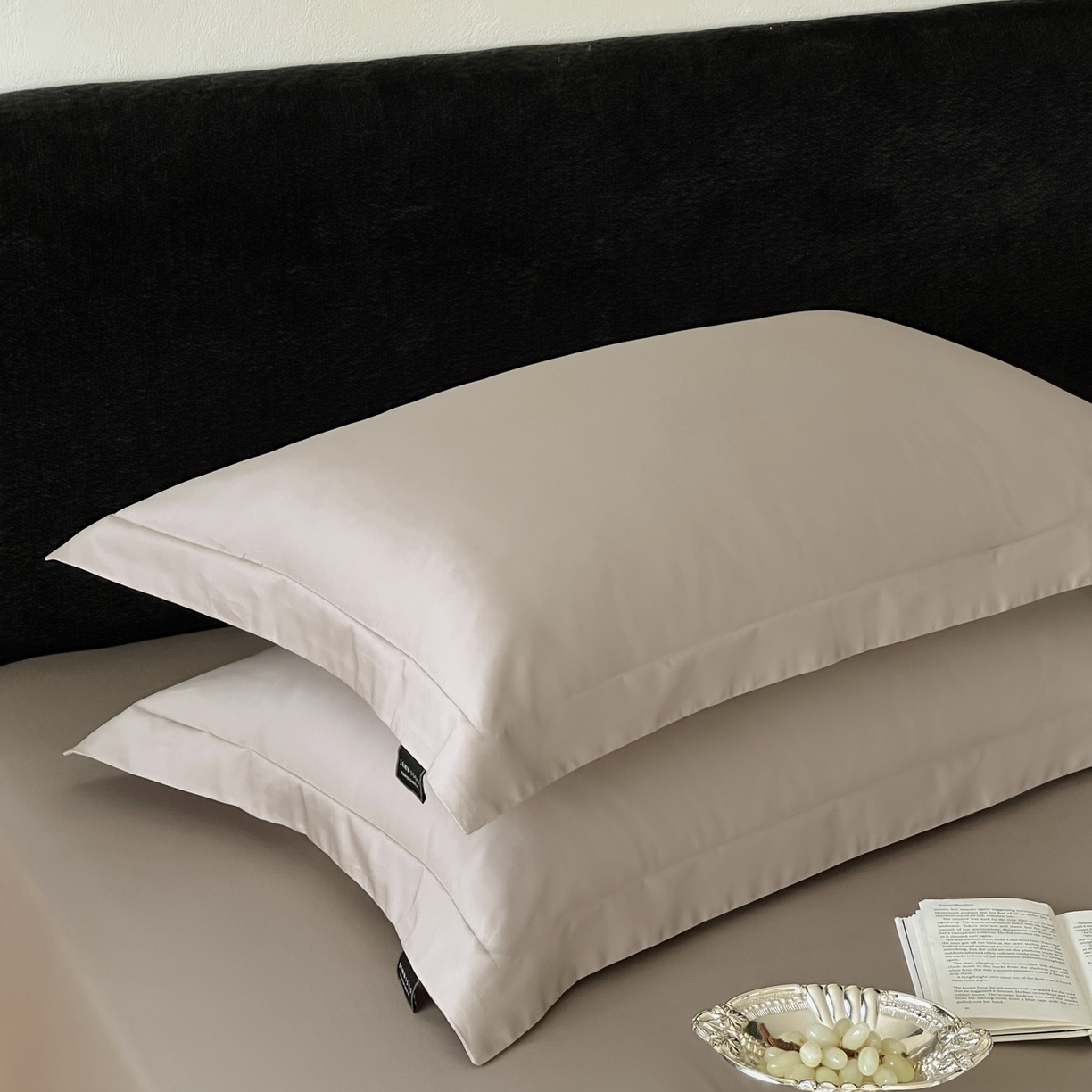 91家纺网 家纺一手货源 找家纺 三味舒屋 2025新款50s全棉纯棉纯色单枕套枕套单件-长期主义 长期主义-茶棕色