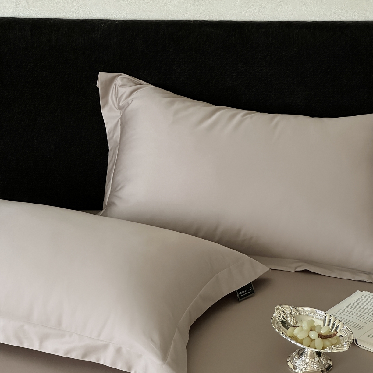 91家纺网 家纺一手货源 找家纺 三味舒屋 2025新款50s全棉纯棉纯色单枕套枕套单件-长期主义 长期主义-茶棕色