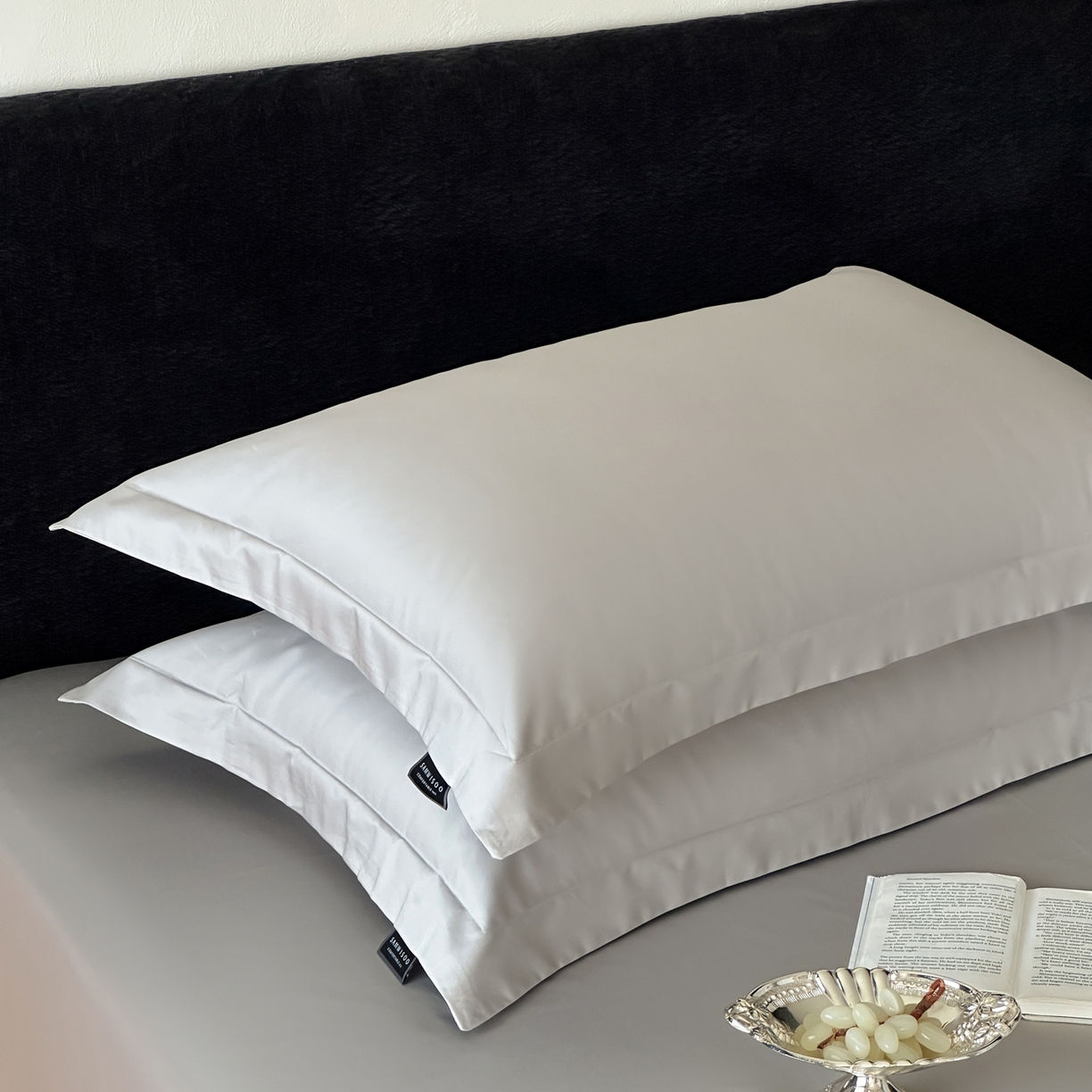 91家纺网 家纺一手货源 找家纺 三味舒屋 2025新款50s全棉纯棉纯色单枕套枕套单件-长期主义 长期主义-新银灰