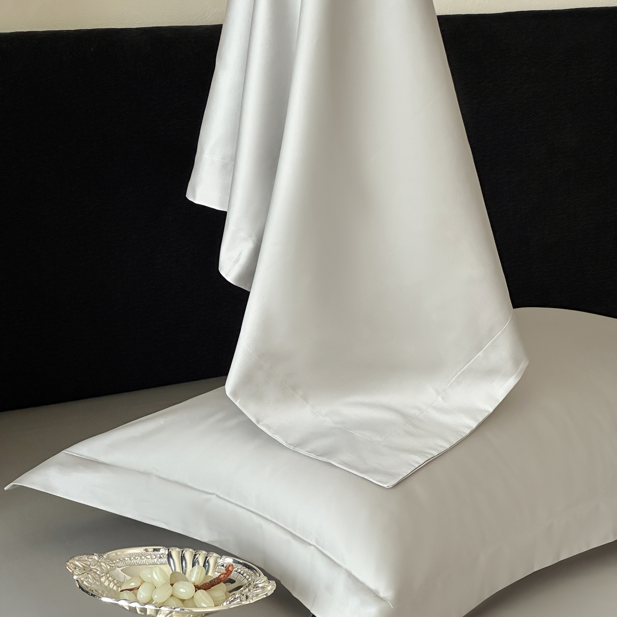 91家纺网 家纺一手货源 找家纺 三味舒屋 2025新款50s全棉纯棉纯色单枕套枕套单件-长期主义 长期主义-新银灰