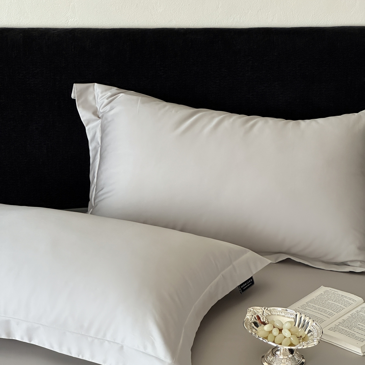 91家纺网 家纺一手货源 找家纺 三味舒屋 2025新款50s全棉纯棉纯色单枕套枕套单件-长期主义 长期主义-新银灰