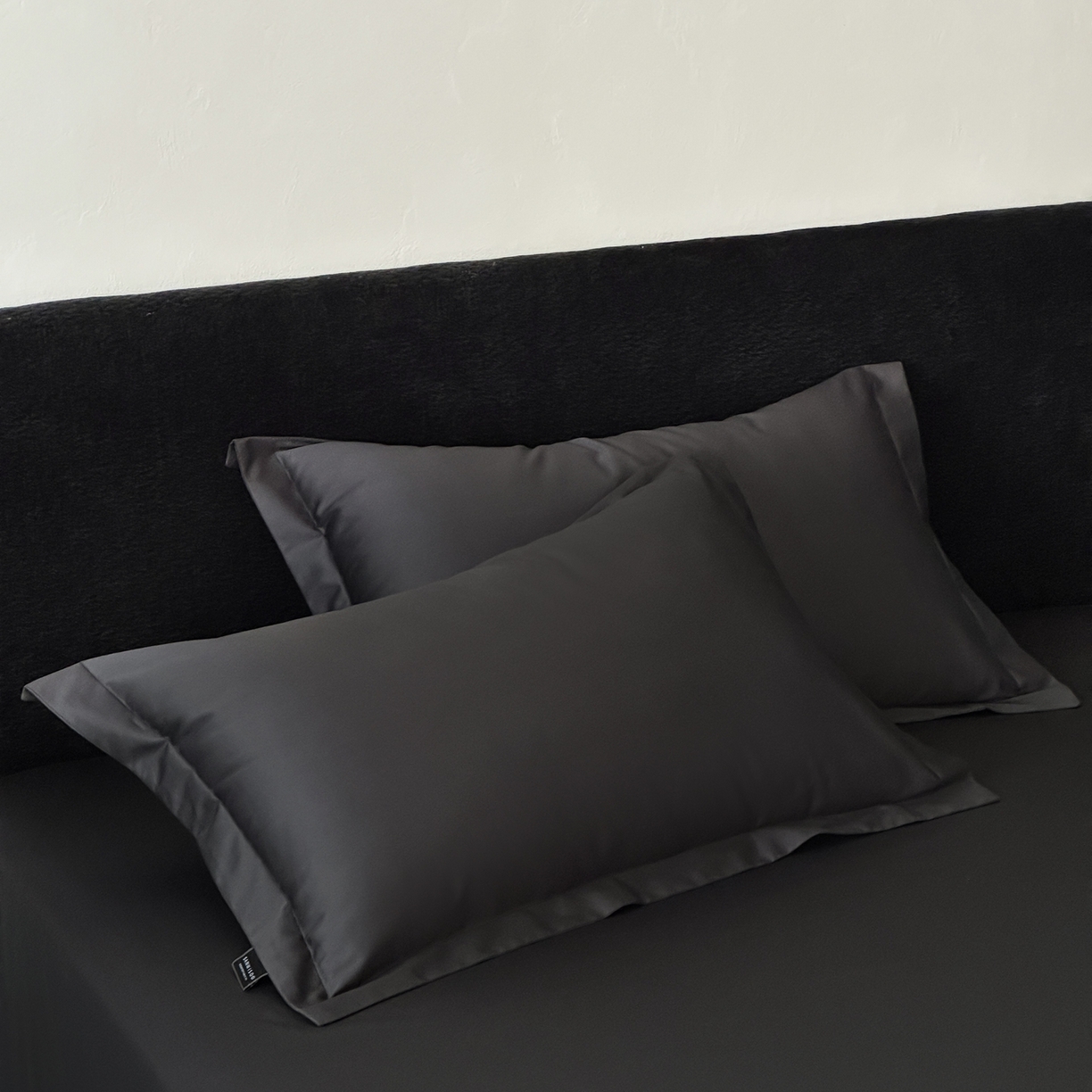 三味舒屋 2025新款50s全棉纯棉纯色单枕套枕套单件-长期主义 长期主义-摩卡黑灰