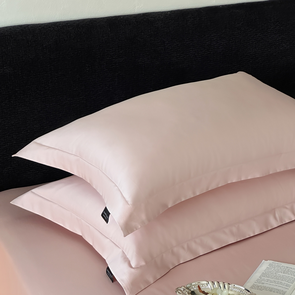 91家纺网 家纺一手货源 找家纺 三味舒屋 2025新款50s全棉纯棉纯色单枕套枕套单件-长期主义 长期主义-白桃乌龙