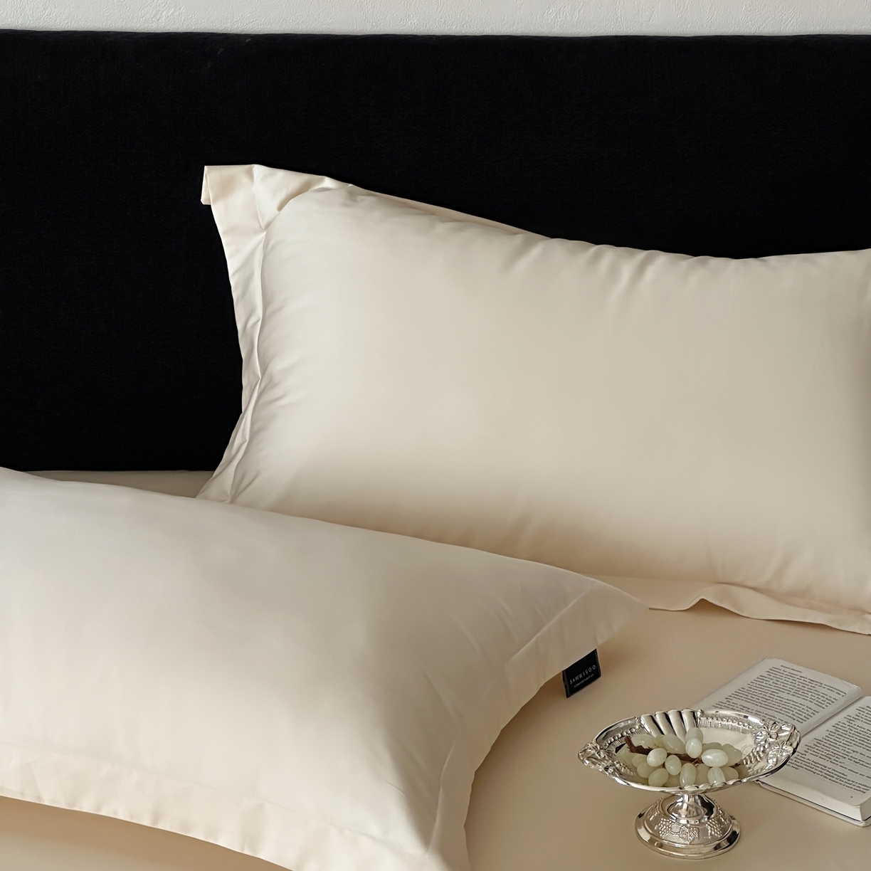 91家纺网 家纺一手货源 找家纺 三味舒屋 2025新款50s全棉纯棉纯色单枕套枕套单件-长期主义 长期主义-安琪白