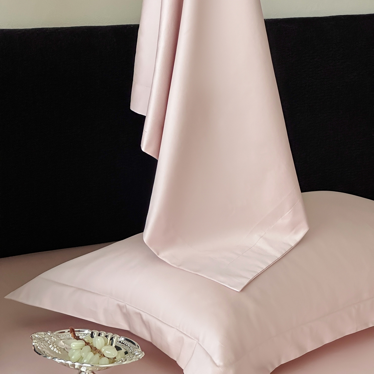 91家纺网 家纺一手货源 找家纺 三味舒屋 2025新款50s全棉纯棉纯色单枕套枕套单件-长期主义 长期主义-白桃乌龙