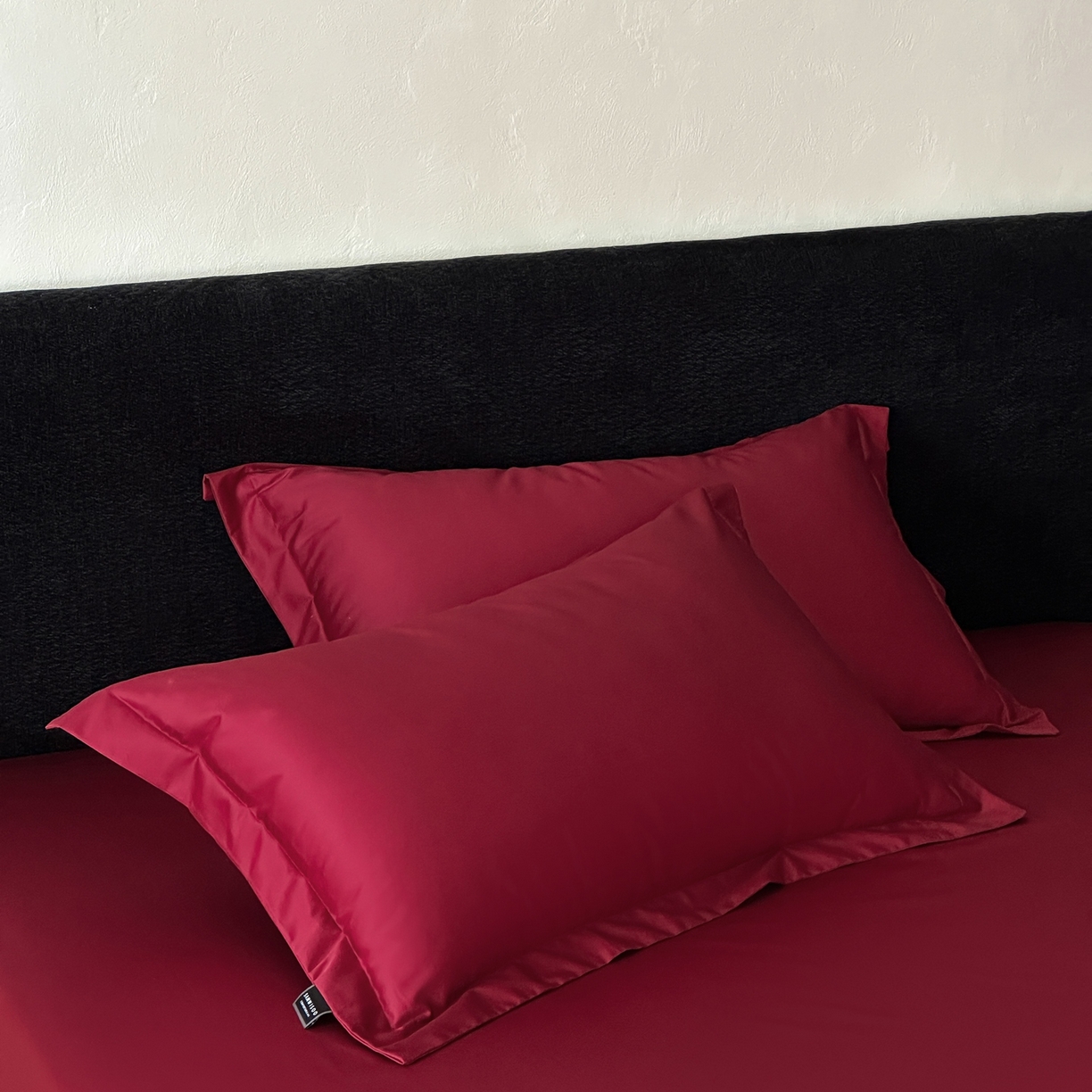 91家纺网 家纺一手货源 找家纺 三味舒屋 2025新款50s全棉纯棉纯色单枕套枕套单件-长期主义 长期主义-朗姆酒红