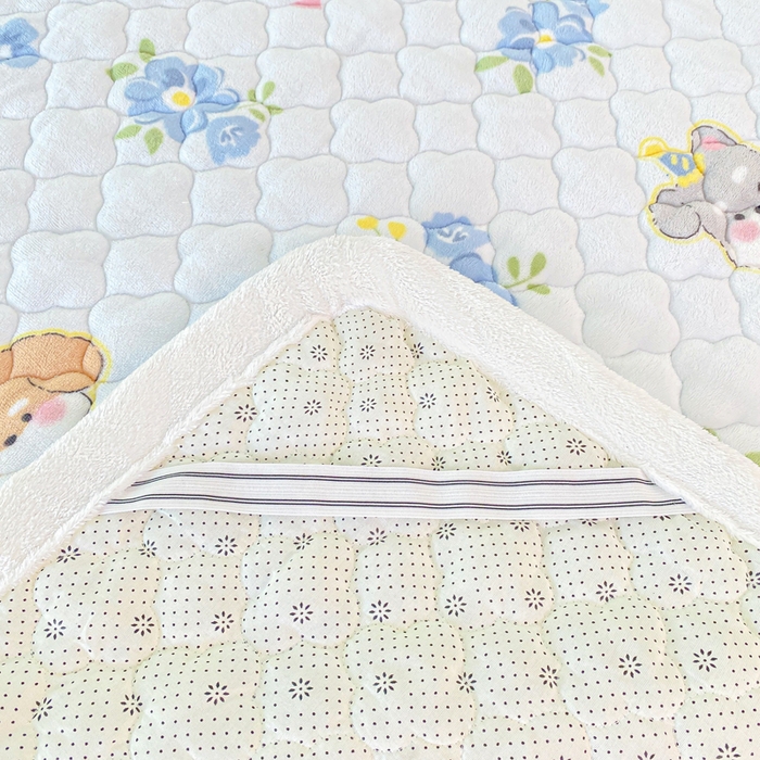 91家纺网 家纺一手货源 找家纺 康纳利 2025新款亲肤舒适牛奶绒加厚保暖卡通床垫床褥 床褥款-花眠语