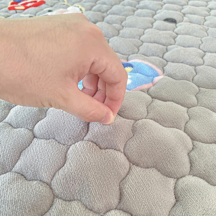 91家纺网 家纺一手货源 找家纺 康纳利 2025新款亲肤舒适牛奶绒加厚保暖卡通床垫床褥 床褥款-萌宠派对