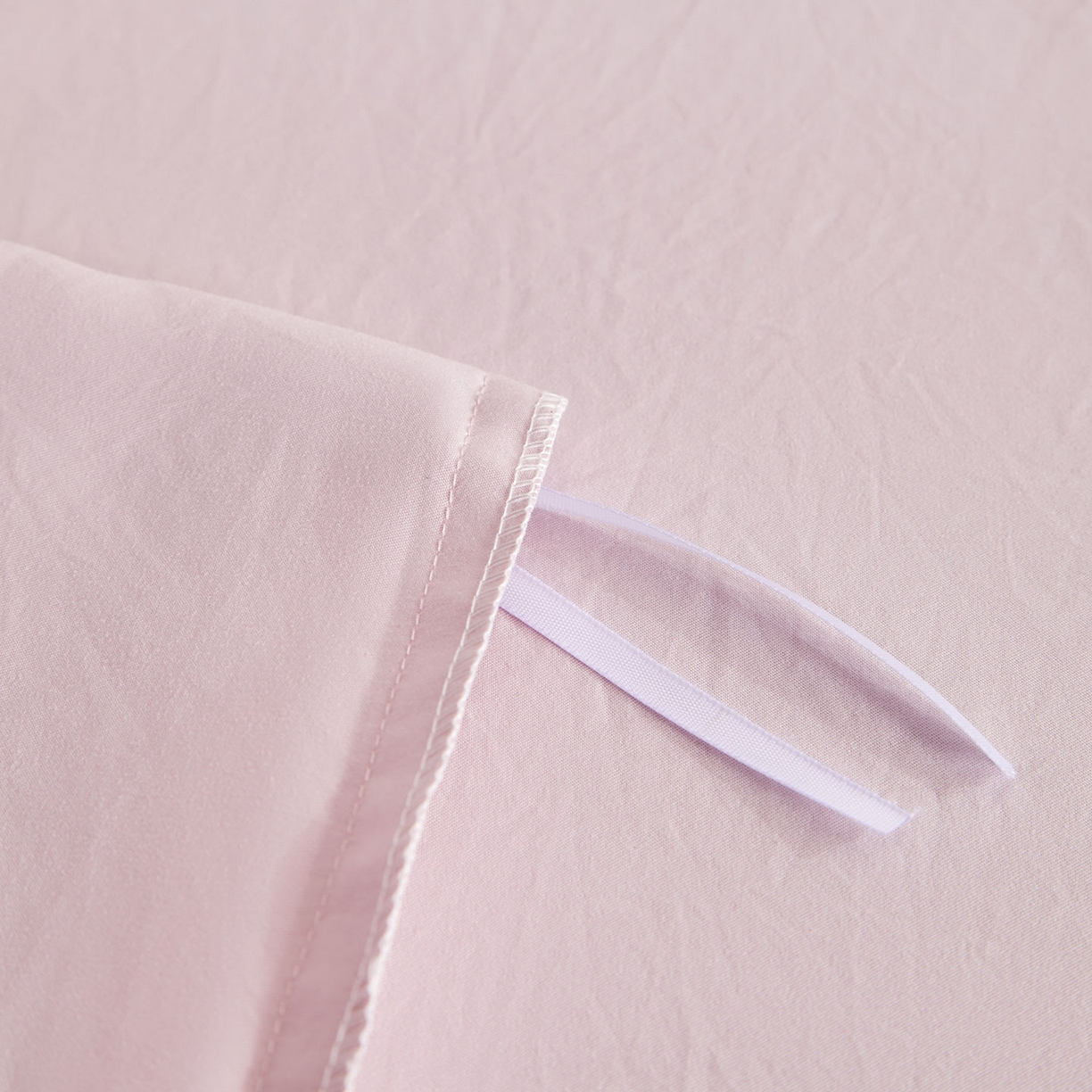 91家纺网 家纺一手货源 找家纺 卡初家居（原微来） 2025新款秋冬A类母婴级磨毛加厚亲肤棉简约刺绣四件套(提供买家秀) 港湾-奶油粉