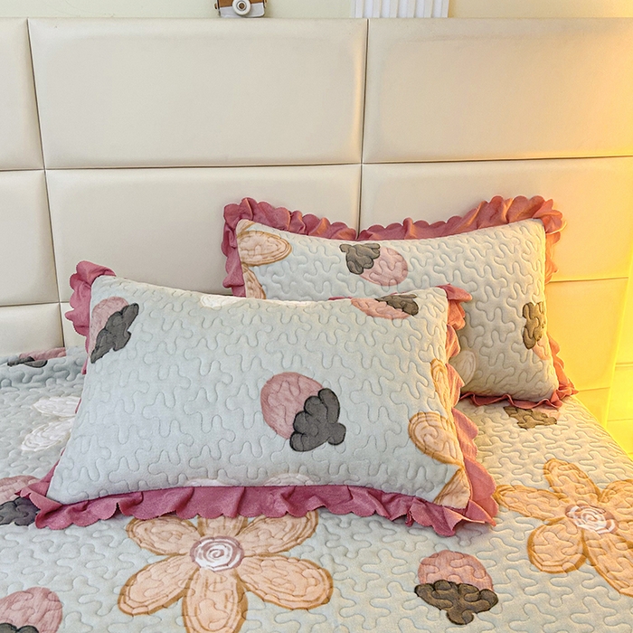 91家纺网 家纺一手货源 找家纺 （总）梦柏家纺 2025新款牛奶绒夹棉床盖四件套