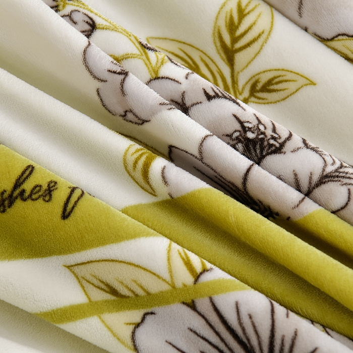 91家纺网 家纺一手货源 找家纺 赫本 2025新品8斤爆品牛奶绒四件套床裙款金雕绒法莱绒四套件 花开绽放