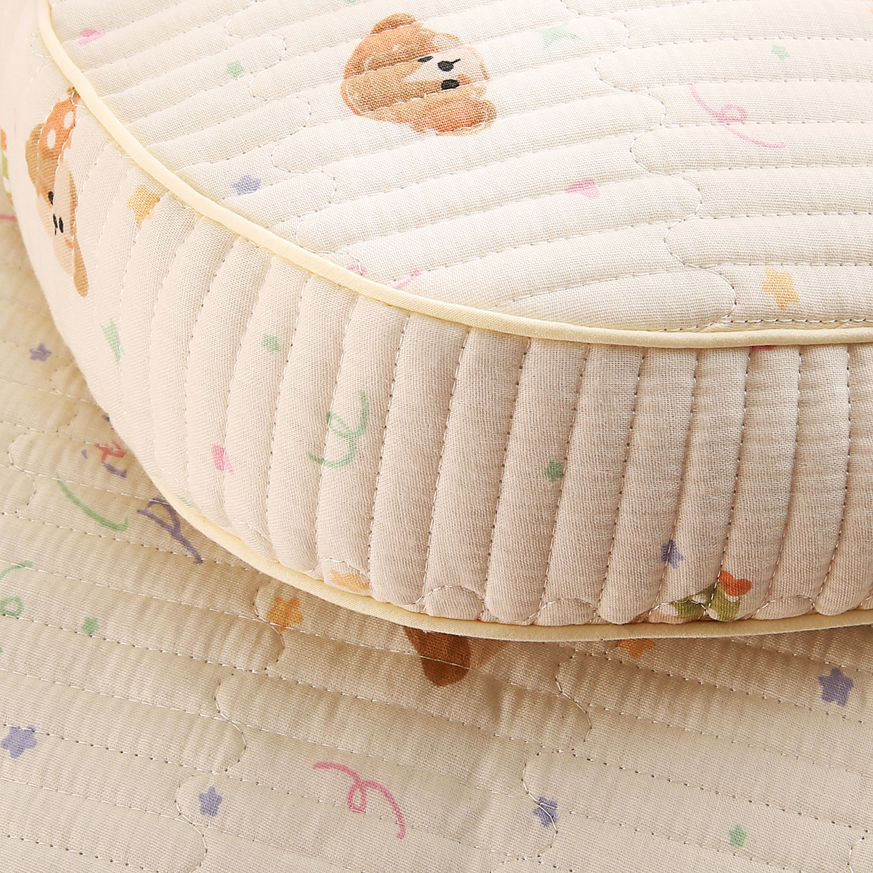 91家纺网 家纺一手货源 找家纺 橘夏家纺 2025新款米奇耳朵全棉双层纱枕头枕芯可拆洗可替换内胆荞麦壳枕头枕芯 星仔