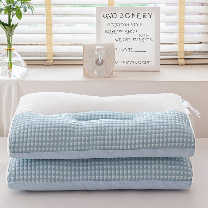 91家纺网 家纺一手货源 找家纺 （总）锦鲤枕芯 2025新款A类无荧光安颈1号凉豆豆玉米绒两用护颈枕芯