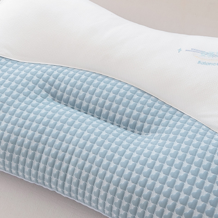 91家纺网 家纺一手货源 找家纺 （总）锦鲤枕芯 2025新款A类无荧光安颈1号凉豆豆玉米绒两用护颈枕芯