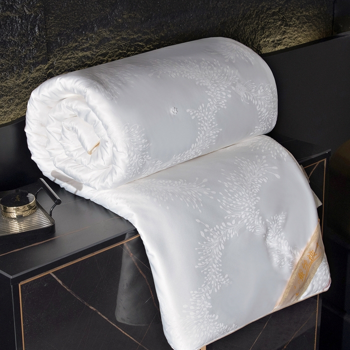 91家纺网 家纺一手货源 找家纺 （总）鑫田家纺 2025年新款提花蚕丝被100%桑蚕丝短丝被春秋被双人子母被二合一冬被礼品被夏凉被