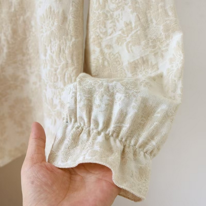 91家纺网 家纺一手货源 找家纺 （总）双梦毛巾 2025新款安妮木耳领亚麻女套