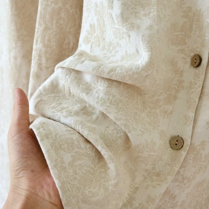 91家纺网 家纺一手货源 找家纺 （总）双梦毛巾 2025新款安妮木耳领亚麻女套