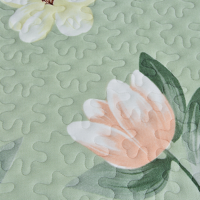 91家纺网 家纺一手货源 找家纺 梦柏家纺 2025新款牛奶绒夹棉床盖四件套 繁花