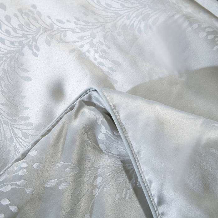 91家纺网 家纺一手货源 找家纺 鑫田家纺 2025年新款提花蚕丝被100%桑蚕丝短丝被春秋被双人子母被二合一冬被礼品被夏凉被 欧若拉-灰