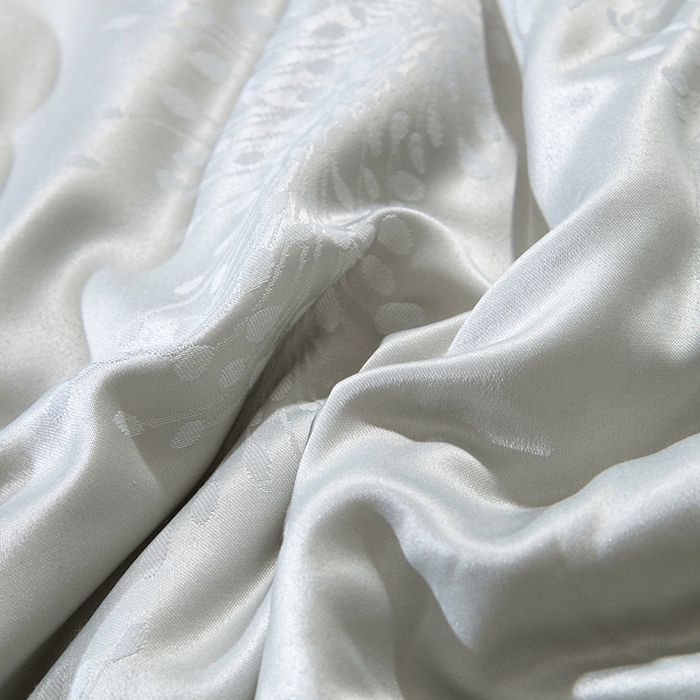 91家纺网 家纺一手货源 找家纺 鑫田家纺 2025年新款提花蚕丝被100%桑蚕丝短丝被春秋被双人子母被二合一冬被礼品被夏凉被 欧若拉-灰