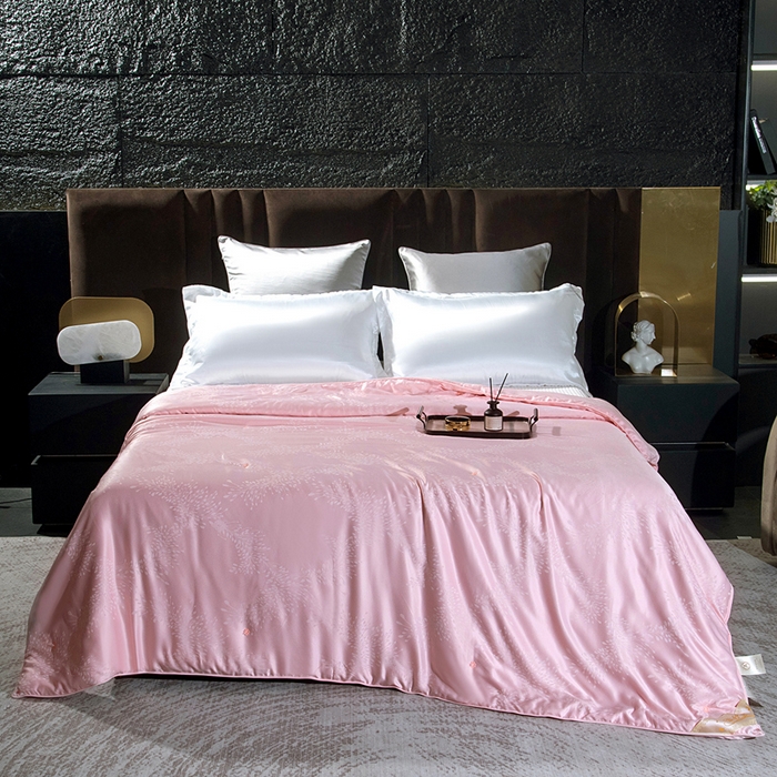 91家纺网 家纺一手货源 找家纺 鑫田家纺 2025年新款提花蚕丝被100%桑蚕丝短丝被春秋被双人子母被二合一冬被礼品被夏凉被 欧若拉-玉