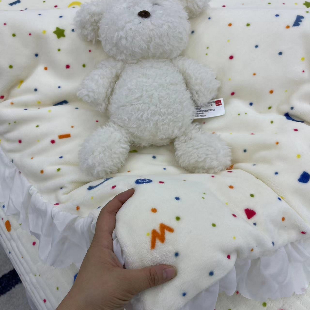 91家纺网 家纺一手货源 找家纺 禧瑞谷 2025新款冬季牛奶绒双层蕾丝花边床盖三件套床盖四件套 星月小确幸