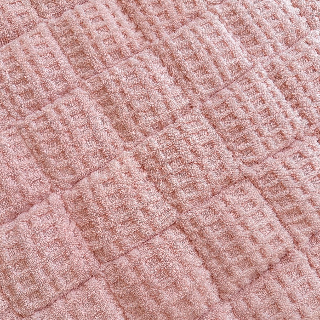 91家纺网 家纺一手货源 找家纺 喜居 2025新款A类华夫格舒棉绒床垫学生床垫床褥子 柔粉