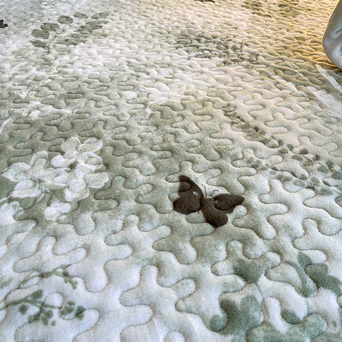 91家纺网 家纺一手货源 找家纺 梦柏家纺 2025新款牛奶绒夹棉床盖四件套 沐晨