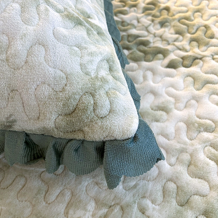 91家纺网 家纺一手货源 找家纺 梦柏家纺 2025新款牛奶绒夹棉床盖四件套 沐晨