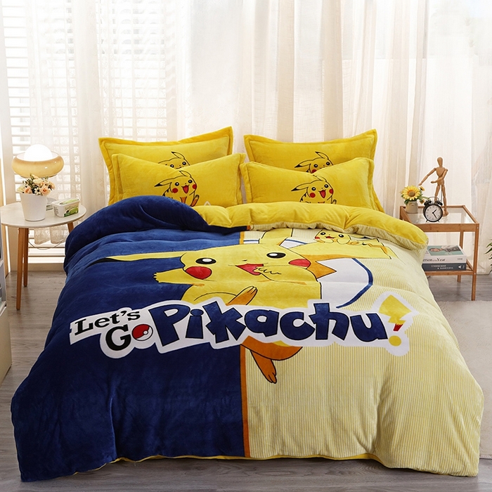 91家纺网 家纺一手货源 找家纺 （总）宝薇 2025新款双面牛奶绒大版卡通印花四件套