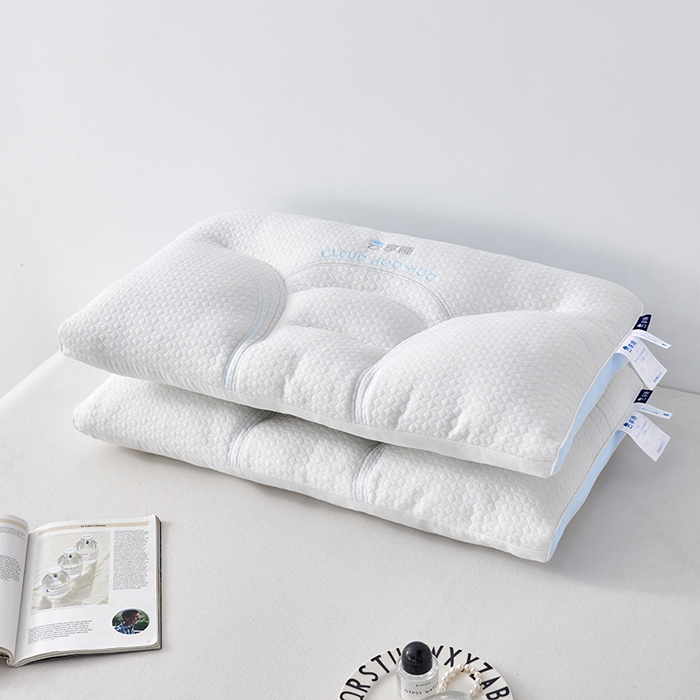 91家纺网 家纺一手货源 找家纺 （总）锦鲤枕芯 2025新款针织云端享睡枕头枕芯分区护颈椎助睡眠枕芯灰色