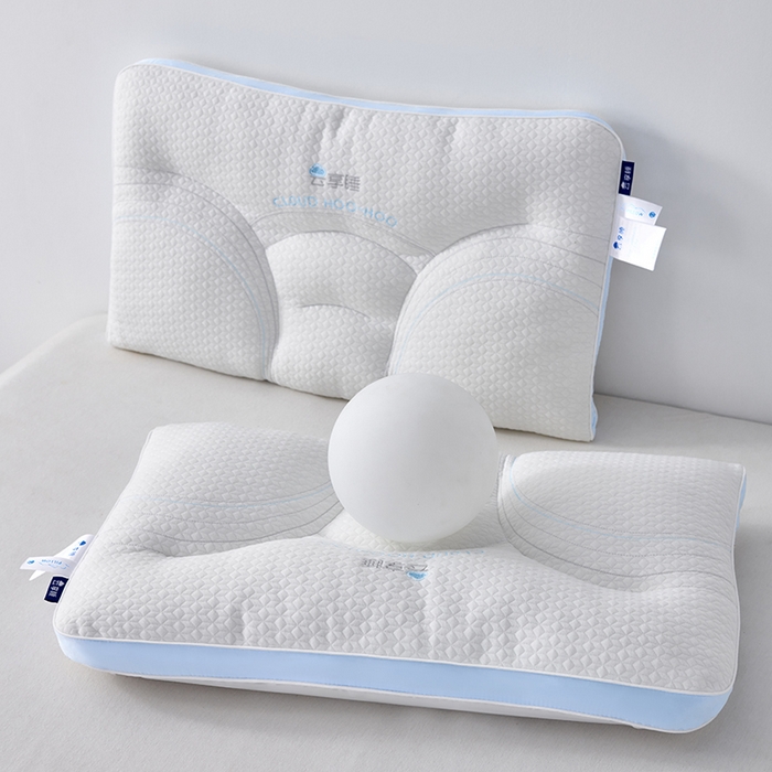 91家纺网 家纺一手货源 找家纺 （总）锦鲤枕芯 2025新款针织云端享睡枕头枕芯分区护颈椎助睡眠枕芯灰色