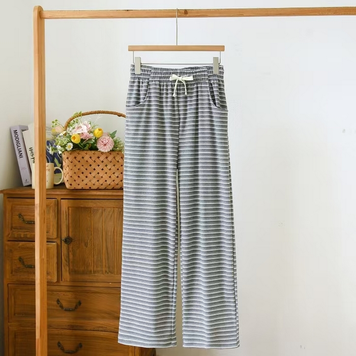 91家纺网 家纺一手货源 找家纺 （总）2025新款德绒条纹女长裤