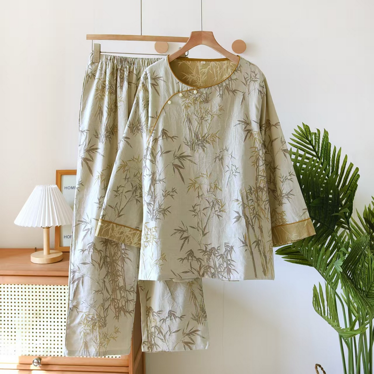 91家纺网 家纺一手货源 找家纺 （总）2025新款富贵竹中式套装