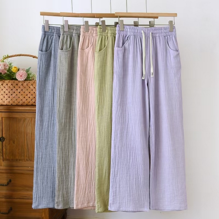 91家纺网 家纺一手货源 找家纺 （总）双梦毛巾 2025新款棉麻裤子